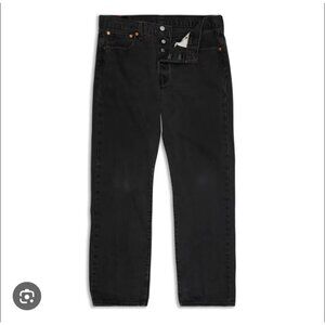 Levis 501 Original Fit Jeans Straight Leg Button Fly 100% Cotton Blue Black